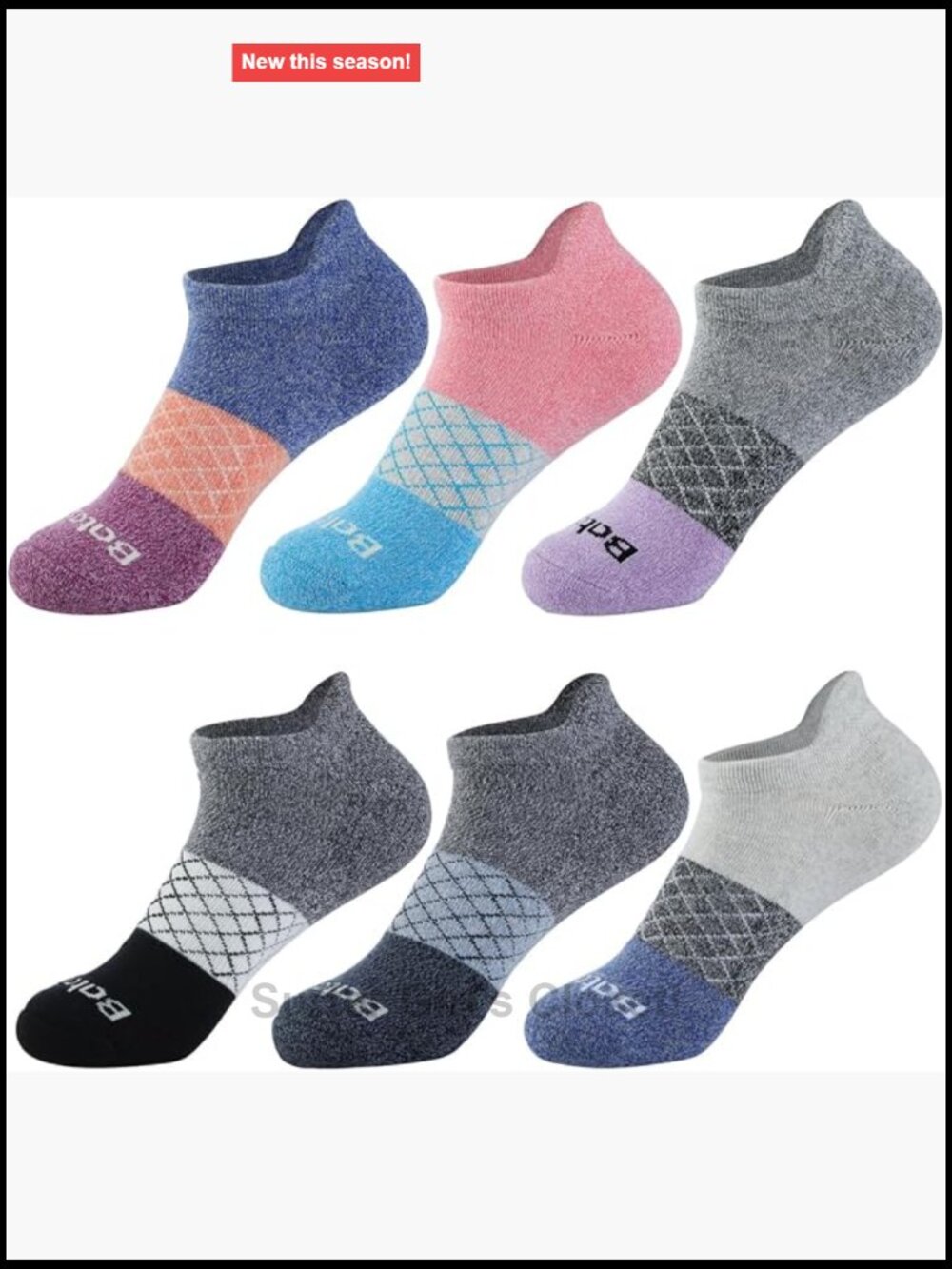 Women's Casual Ankle Socks Low Cut Athletic Socks 6 Pairs
